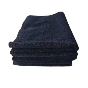 China Super Absorbent Towel Black Color Household Kitchen Cleaning Cloth Microfibra Towel