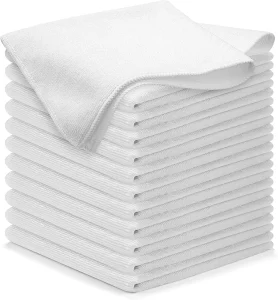 China White Microfiber Cloth Absorbent Kitchen Dish Cloths Microfiber Cleaning Towel Rags