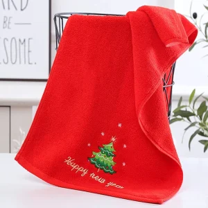 Christmas Decorative Dish Towels Set 3 Packs 100% Cotton Hand Towels for Drying Cleaning Disposable for Cooking Baking