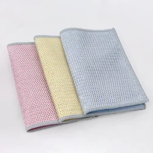 Cleaning Cloth Kitchen Towel Non Scratch Double Layer Multipurpose Wire Dishwashing Rags