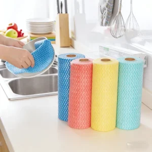 Cleaning Cloth for Towels White 8 Family Rolls Big and Absorbent Paper Disposable Cleaning Cloth