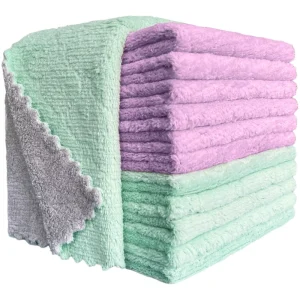 Cleaning Cloths Kitchen Towels Microfiber Washcloths Lint Free Dish Cloth Reusable Dishtowels Household Super Absorbent
