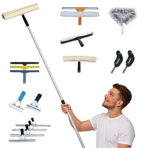 Cleaning Tool Multi purpose Telescopic Rod Aluminum Alloy Telescoping Pole Flexible Wiper for Household Car Window Cleaning