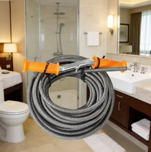 Cleaning Tool Spring Tube for Household Kitchen Sink Drains Sewer Cleaner Spiral Type with Hand Crank
