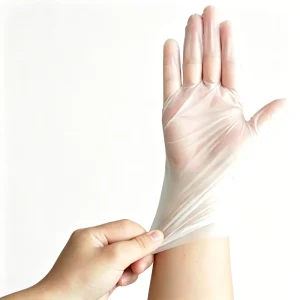 Clear Disposable TPE Gloves Food Grade Waterproof Gloves Comfortable & Flexible Plastic Gloves for Kitchen Cleaning