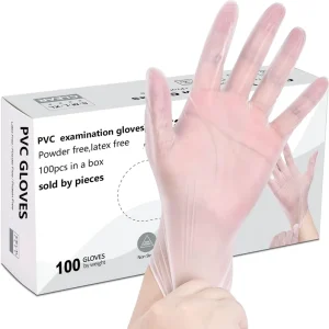 Clear PVC Disposable Gloves Food Safety Cleaning Household Hairdressing Kitchen Tattoo Beauty Salon Transparent Vinyl Gloves