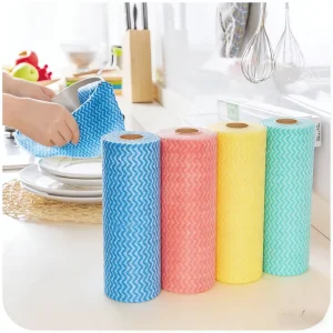 Cloths Cleaning Stocked Cleansing Dry Pattern Tissue for Kitchen Towel Wipes White Customized Rolls Disposable Cloth