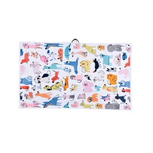 Coffee Bar Microfiber Tea Towels Various Patterns Ultra Absorbent Lint-Free Machine Washable Quick Dry Kitchen Use