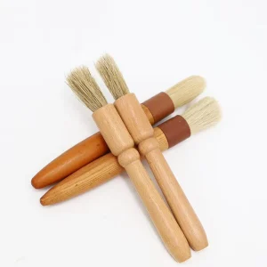 Coffee Grinder Cleaning Brush with Wood Handle Natural Bristles Accessories for Dusting Wood Other Surfaces