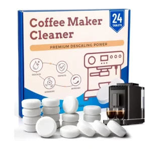 Coffee Machine Cleaner Tablets 24 Count Descaling Cleaning Tabs for Drip Espresso Machines
