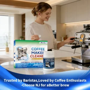 Coffee Machine Cleaning Tablet 24 Tablets Universal Fit Fast Acting Preserves Flavor Extends Machine Life