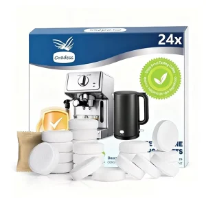 Coffee Machine Cleaning Tablets Lemon Fragrance for Espresso Capsule Machines Deep Descaling Oil Residue Removal Easy