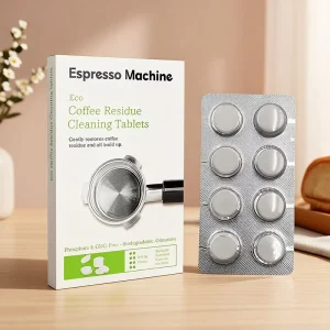 Coffee Machine Cleaning Tablets for Espresso Machines with Deep Descaling Oil Residue Removal Lemon Fragrance and Easy Use