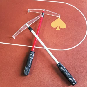 Collecting Poker Chips 2 Section Acrylic Folding Rake Portable Design Durable Aluminum Pole for Casino Table Chip Organization