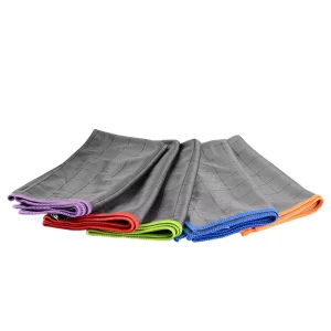 Color Coded Carbon Fiber Waffle Cleaning Towel No Lint No Streak Reusable Microfiber Cloth for Glass Car Kitchen