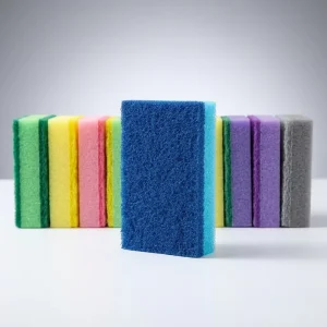 Color Customized High Water Absorption Polyurethane Kitchen Sponge Heavy Duty Washing Sponge Scrubber Antibacterial Scouring Pad