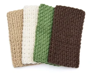 Colored Knitted Cotton Cleaning Cloths for Dish Stainless Steel for Kitchen Usage Square Shape