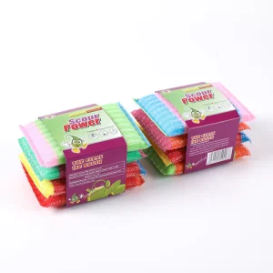 Colorful Sponge Pads for Kitchen Cleaning Scrubber Scouring