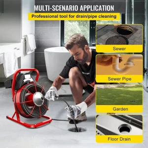 Commercial Drain Cleaner Machine Sectional Drain Cleaning Machine with 4 Cutters