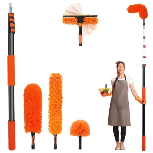 Commercial Grade Extendable Microfiber Cleaning Brush for High Level Dust Removal