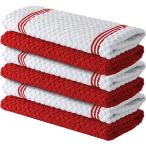 Commercial Use 100% Cotton Square Cleaning Towel Kitchen Dish Cloth Absorbent Durable Cotton Face Towel For Restaurant Hotel