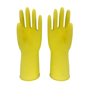 Competitive Price Household Kitchen Cleaning Dishwashing Yellow Rubber Latex Gloves