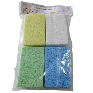 Compressed Cellulose Sponges Heavy Duty Scrub Kitchen Sponge Clean Tough Messes Without Scratching