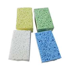 Compressed Cellulose Sponges Non Scratch Natural Dish Sponge for Kitchen Bathroom Cars