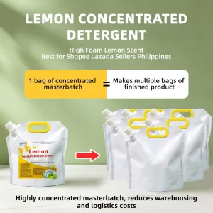 Concentrated Dishwashing Liquid Refill Pouch 2.5kg High Foam Lemon Scent