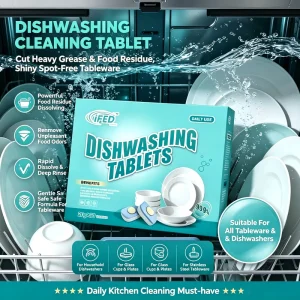 Concentrated Dishwashing Tablets Fast Dissolve No Residue Automatic Dishwasher Detergent Tablets