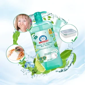 Concentrated Eco Friendly Green Tea Mint Scent Cleaning Dishwashing Liquid Detergent Dish Washing Liquid Soap Kitchen