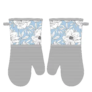 Cooking Gloves Grill Cotton Silicone Oven Gloves Washable Durable Reusable Non slip Anti Scalding Eco Friendly Dishwasher Safe