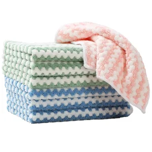 Coral Fleece Disposable Eco-Friendly Kitchen Towels Soft Absorbent Gentle Delicate Skin Home Multi-Purpose Cleaning Cloth