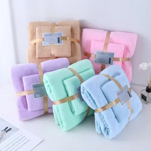 Coral Fleece Fabric Kitchen Dishwash Cleaning Cloth Towels Car Drying Microfiber Cloth