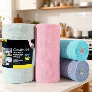Coral Fleece Rolls Non disposable Hand tearable Multifunctional High Water Absorbency 25x25cm Customized Color Towels