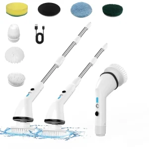 Cordless Baseboard Cleaner Tool Handle 2500mAh Battery 200/300rpm Rotating Speed Bathroom Household Cleaning Brush Shower