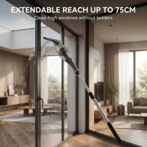 Cordless Electric Window Vacuum Cleaner Handheld Rechargeable Glass Squeegee for Mirror Shower Tile Car Cleaning