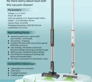 Cordless Stick Handheld One Button Control Convenient And Lightweight Vacuum Cleaner