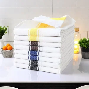 Cotton Kitchen Dish Towels for Kitchen Decor Super Absorbent and Durable Tea Towels Plain Weave Cloths