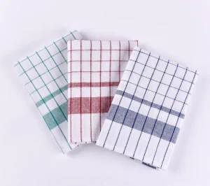 Cotton Kitchen Tea Towel High Water Absorption Quick Dry Thick Dish Drying Towel OEM Customized for Cooking Use