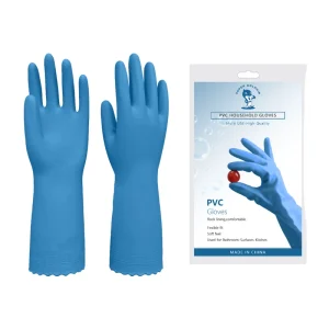 Cotton Lining Soft Non Slip PVC Medium Thickness Reusable Durable Oil Resistant Household Gloves Long Sleeve Waterproof Kitchen