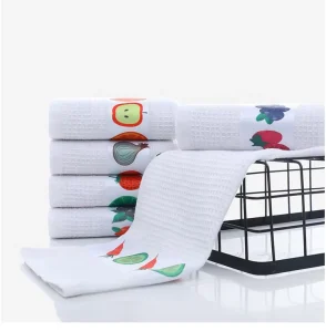 Cotton Waffle and Yarn Dyed Cloth Tea Towels Custom Kitchen Dish Towels
