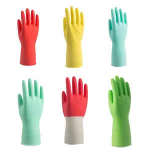 Countries OEM Custom Household Gloves Yellow Rubber Latex Reusable Dishwashing Gloves