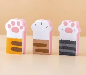 Creative Cartoon Cute Cat’s Claw Dish Washing Sponge Kitchen Artifact Kitchen for Magic Stain Brush Pot Bowl