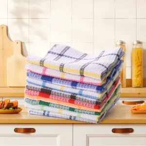 Cross Border Cotton Yarn Waffle Pattern Random Multi Color Kitchen Towels Dish Towels in Stock
