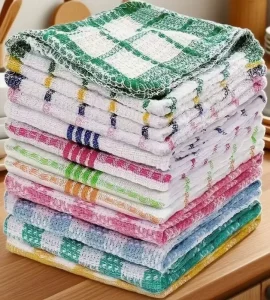 Cross-Border Manufacturer 30.48*30.48cm Waffle Pattern Kitchen Towel Soft and Absorbent Dish Cloth