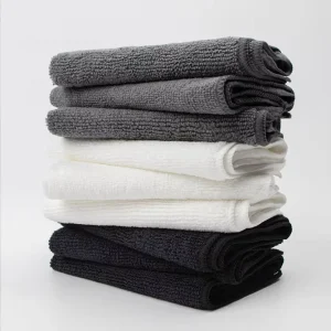 Cross Border Ultra Fine Fiber Square Cleaning Cloth Thickened Water Absorbent Scouring Pad Kitchen Dishwashing Towel for Cabinet