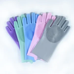 Cross border Kitchen Dishwashing Silicone Gloves Household Cleaning Waterproof Thick Multi function Gloves