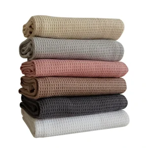 Custom 100% Cotton Cleaning Kitchen Tea Towel Linen Dish Tea Towel Dinner Waffle Cotton Tea Towel