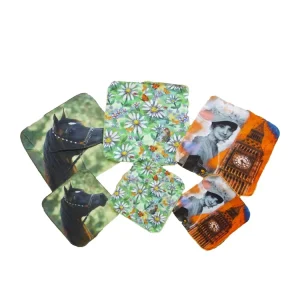 Custom 100% Cotton Hand Towel for Child Digital Printed Square Towel Set Hand Wipe Cotton Dish Cloth for Kids